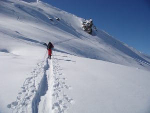 Sportlich im Winter: hoch alpine Ski tour