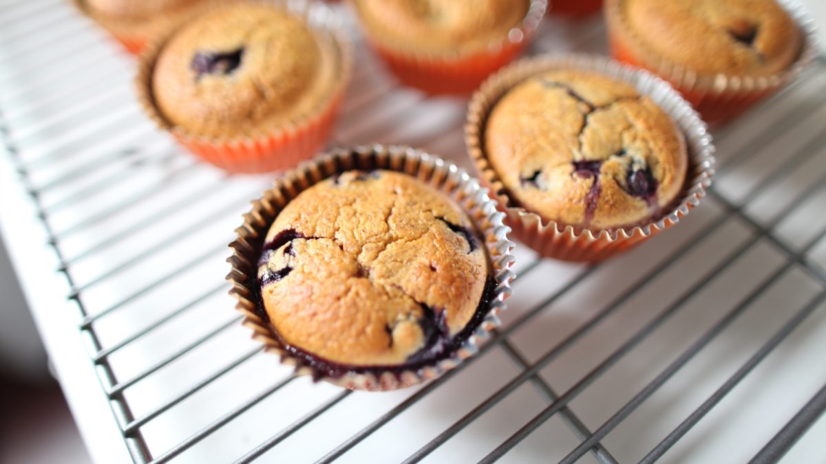 Blaubeer Mais Muffin (vegan)